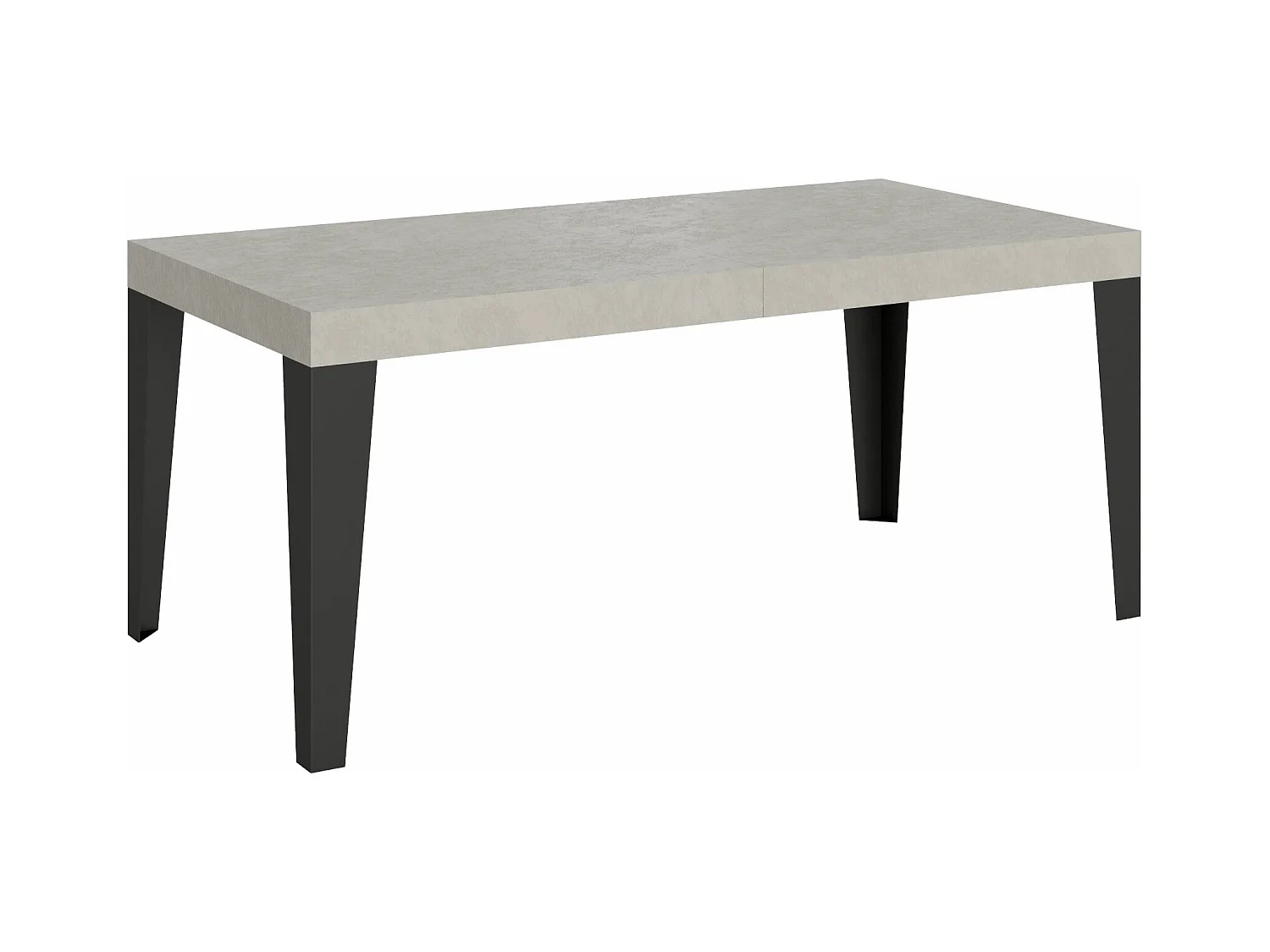 Uitschuifbare tafel 180/440x90 cm Vlam kasjmier antraciet poten