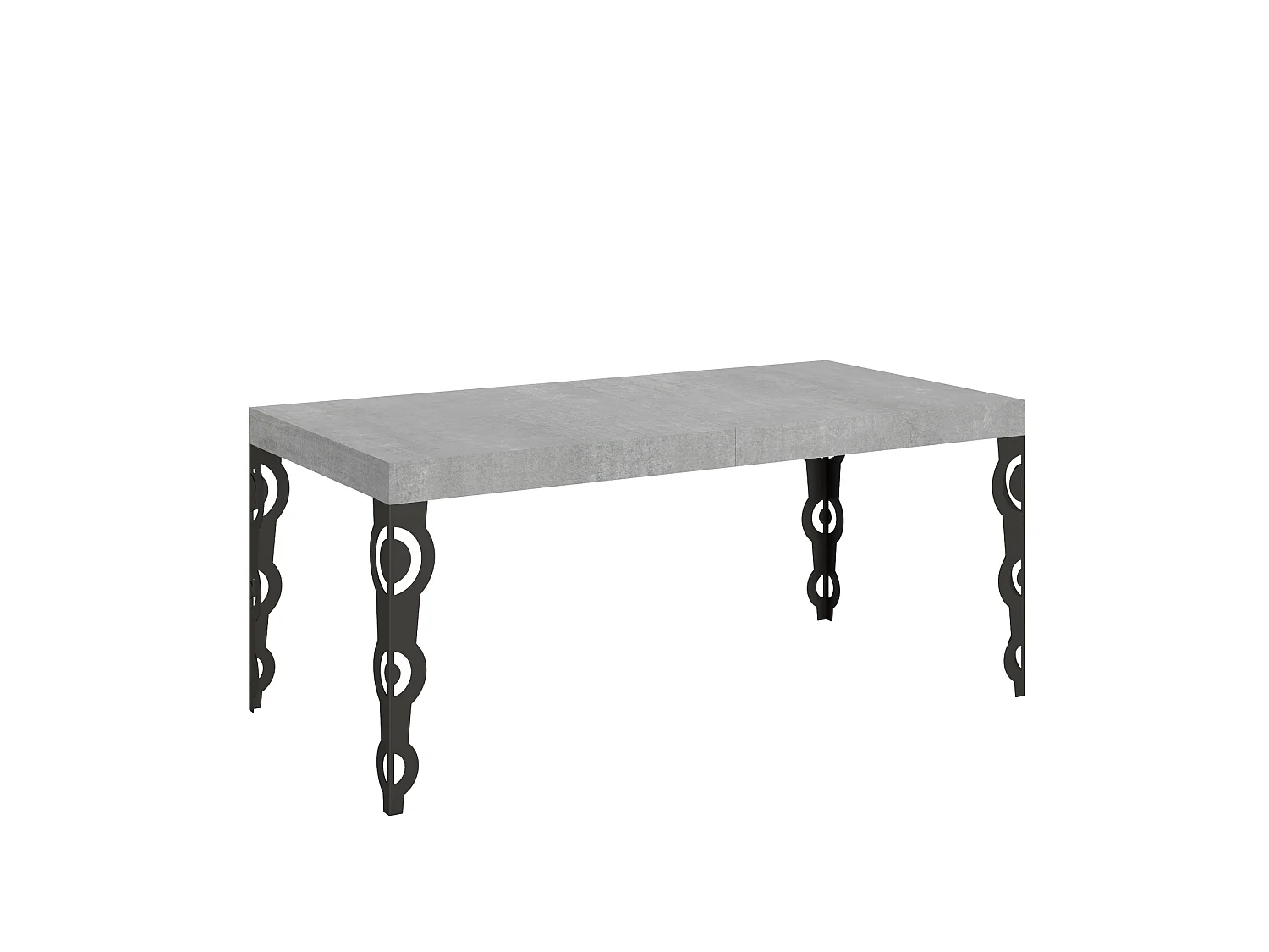 Karamay extendable table 200/460x90 cm concrete anthracite legs