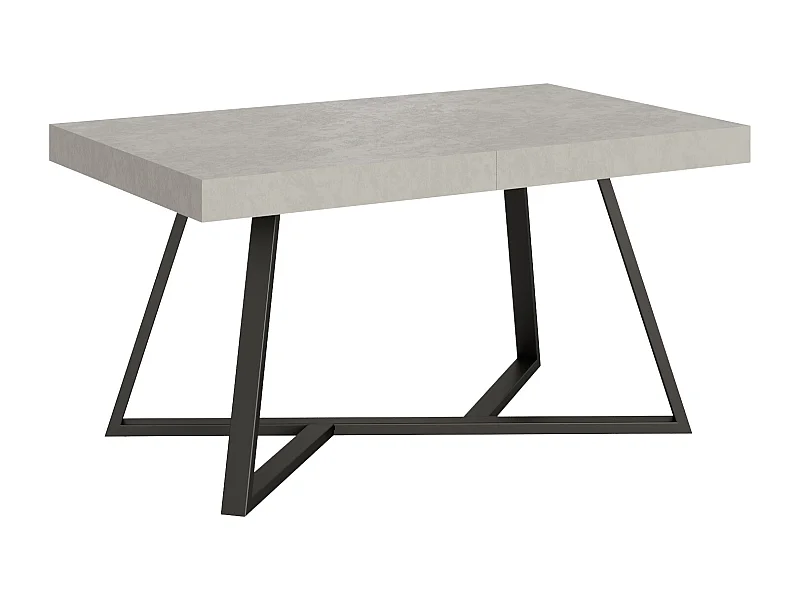 Table extensible 90x140/400 cm Booster cachemire pieds anthracite