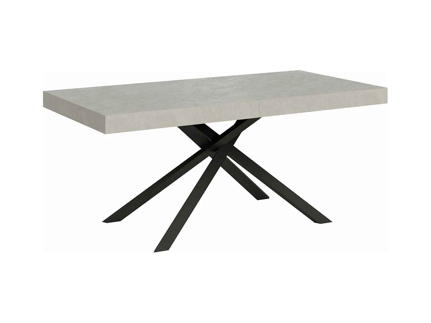 Uitschuifbare tafel 90x180/440 cm Karida kasjmier frame antraciet