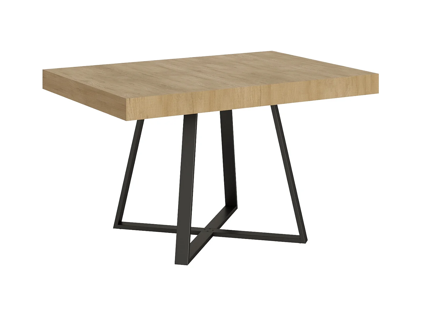 Table extensible 90x130/234 cm Abbraccio chêne nature pieds anthracite