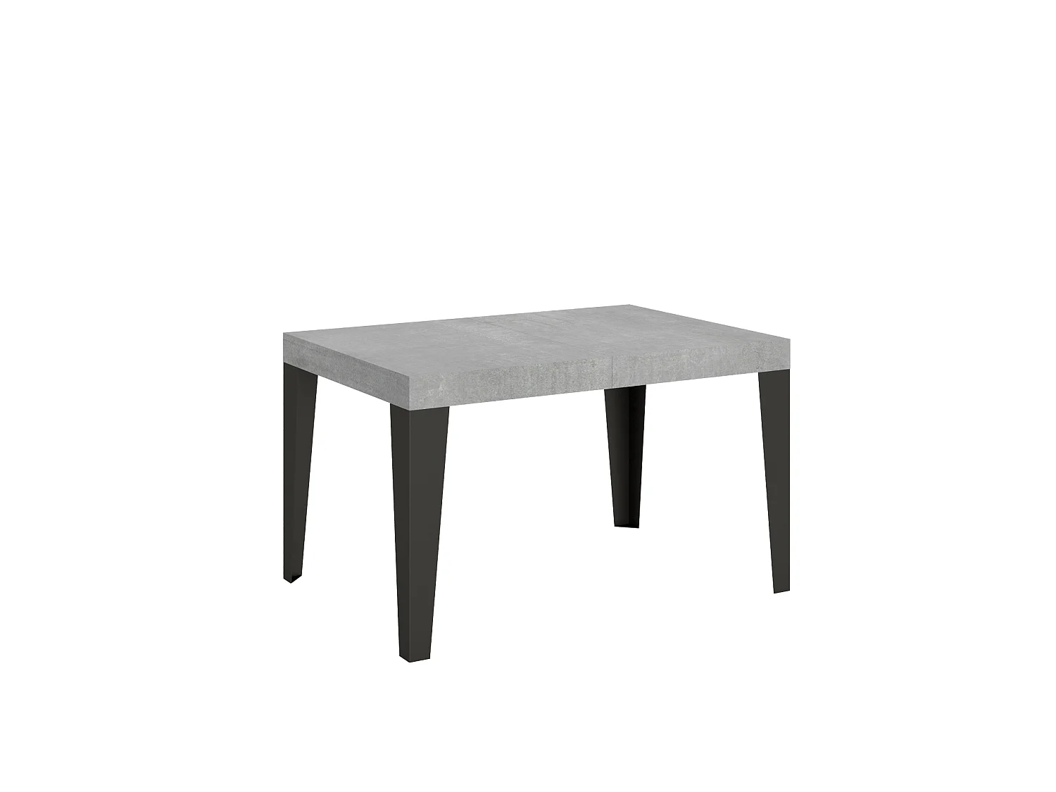 Udtræksbord 140/224x80cm Flammebeton med antracit ben