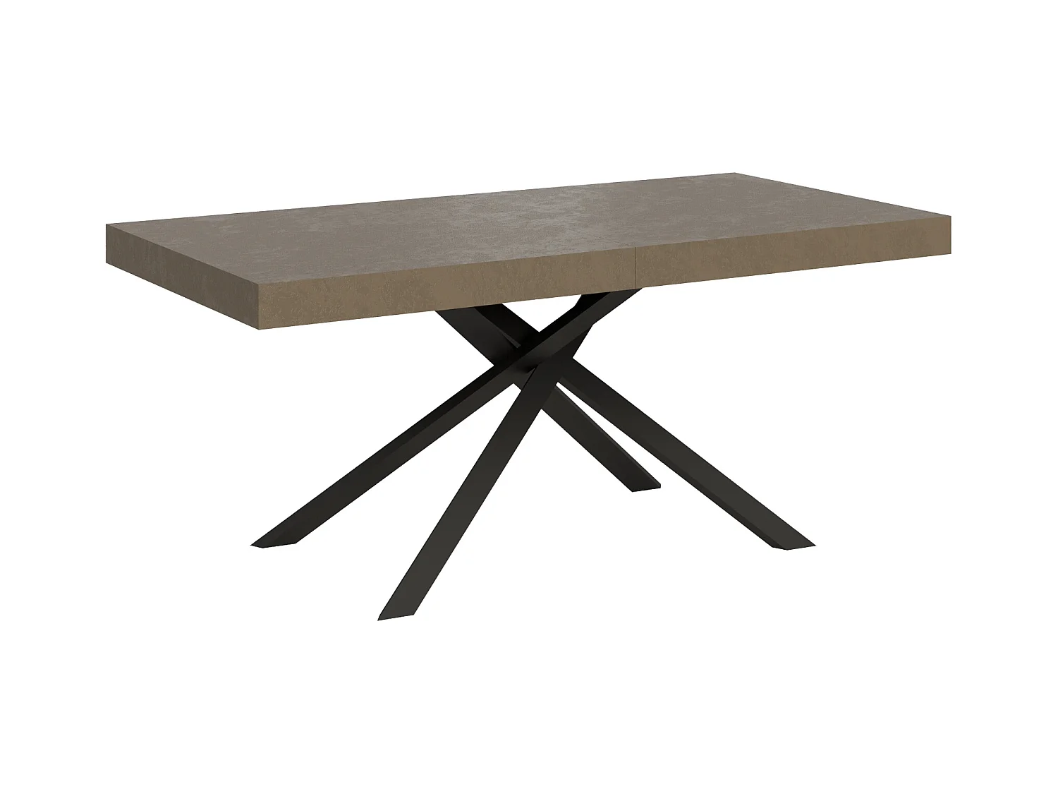 Uitschuifbare tafel 90x180/440 cm Karida taupe frame antraciet