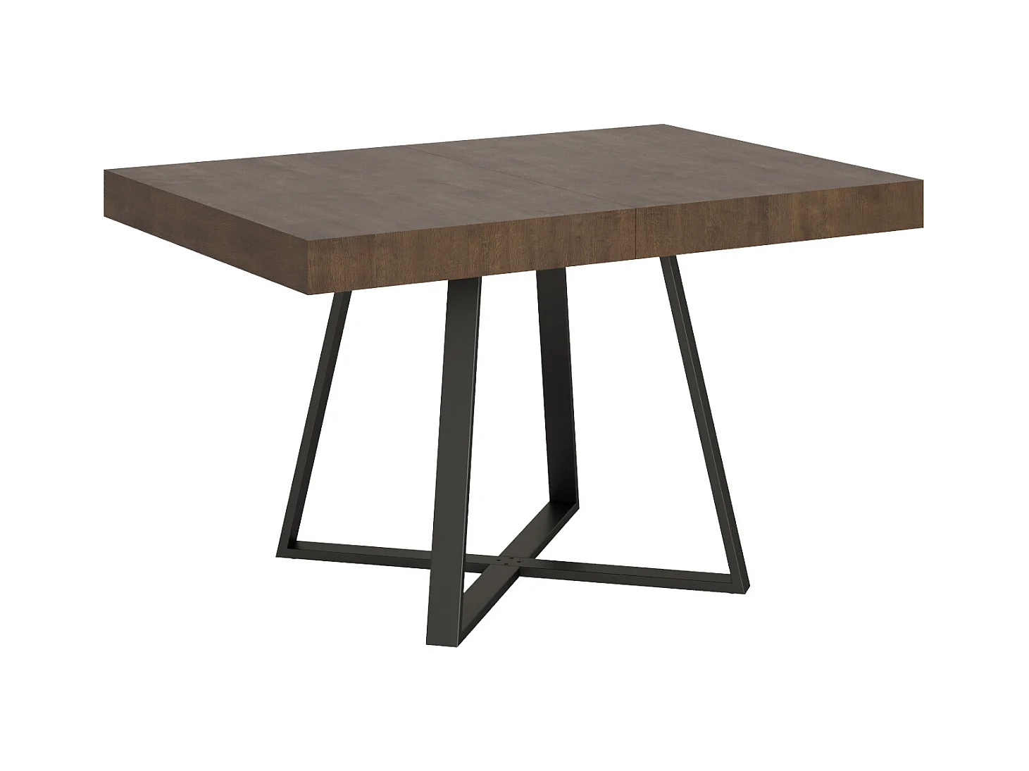 Uitschuifbare tafel 90x130/390 cm Abbraccio walnoot frame antraciet