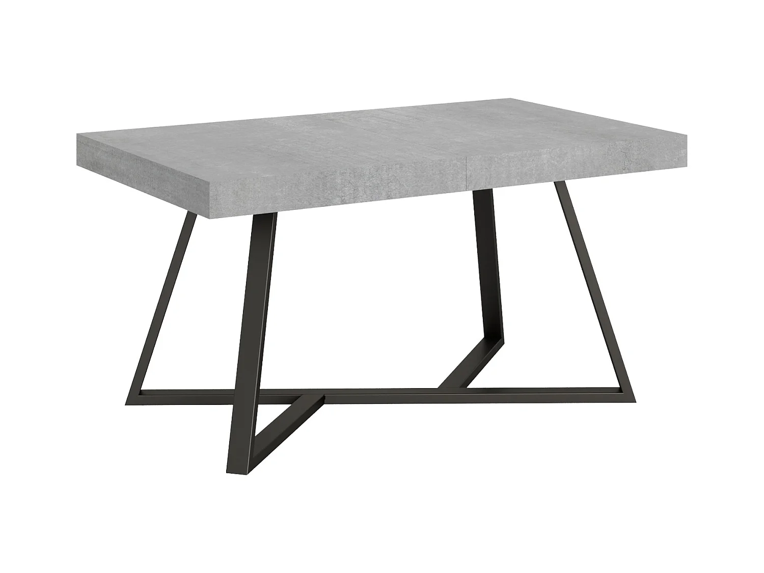 Uitschuifbare tafel 90x160/420 cm Booster cement frame antraciet
