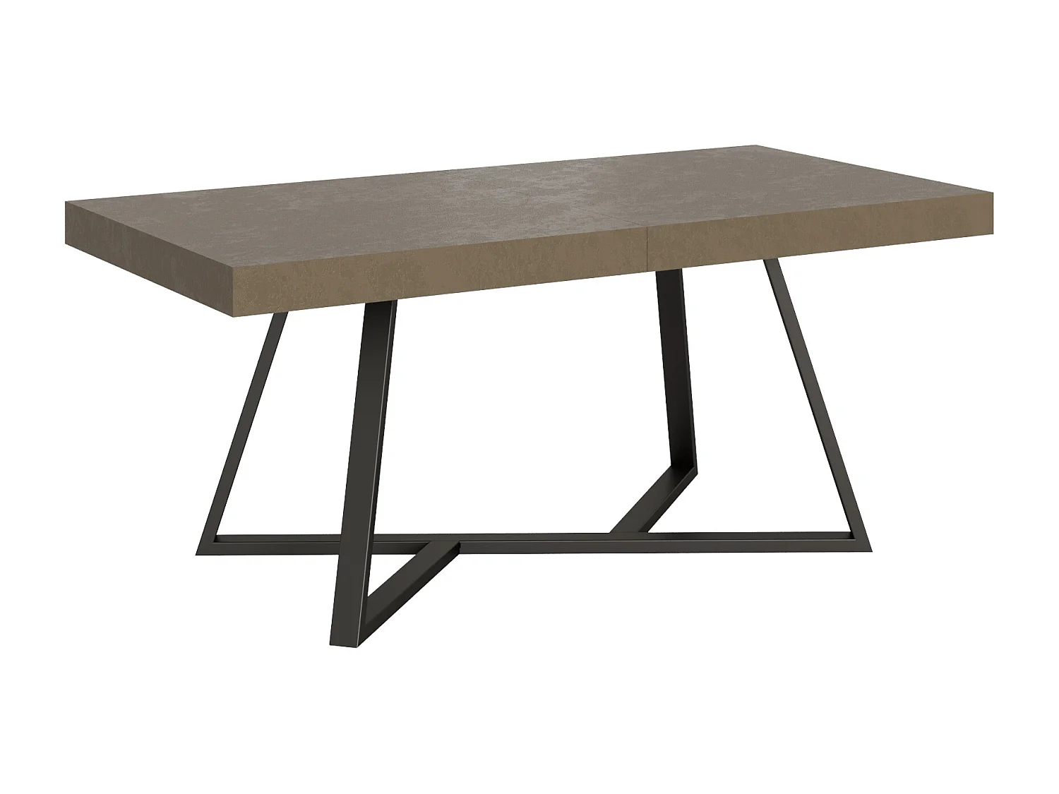Table extensible 180/284x90 cm Booster taupe pieds anthracite