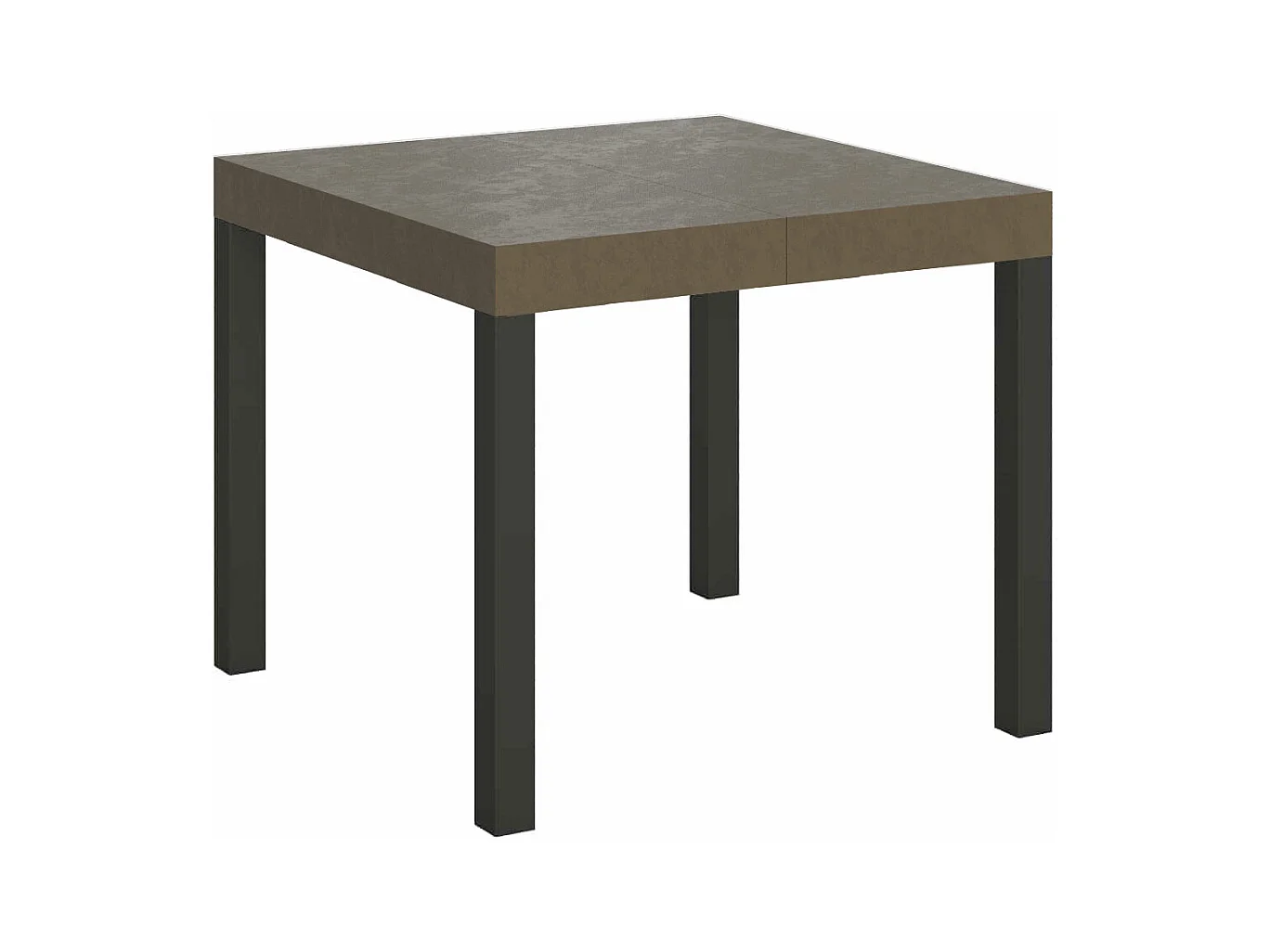 Table extensible 90x90/246 cm Everyday taupe pieds anthracite