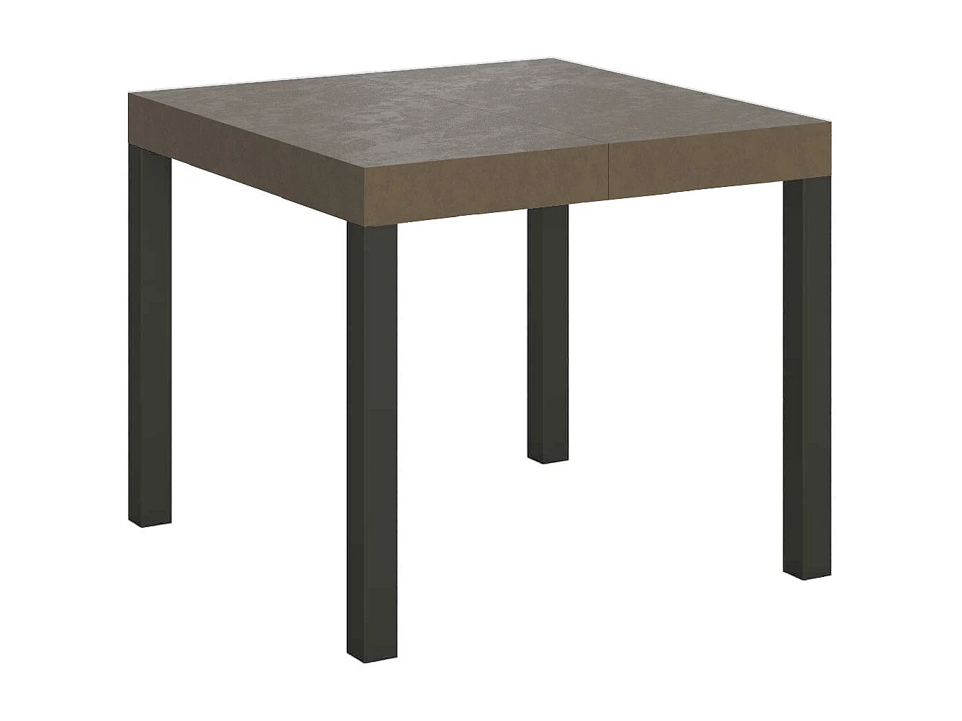 Table extensible 90/246x90 cm Everyday taupe pieds anthracite