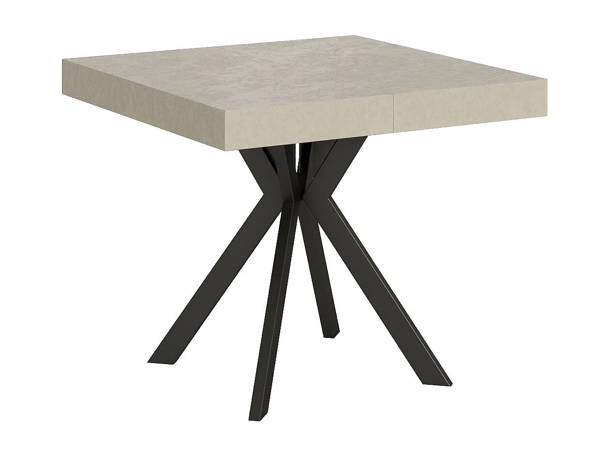 Ausziehtisch 90/194x90 cm Dolcezza Kaschmir Tischbeine Anthrazit