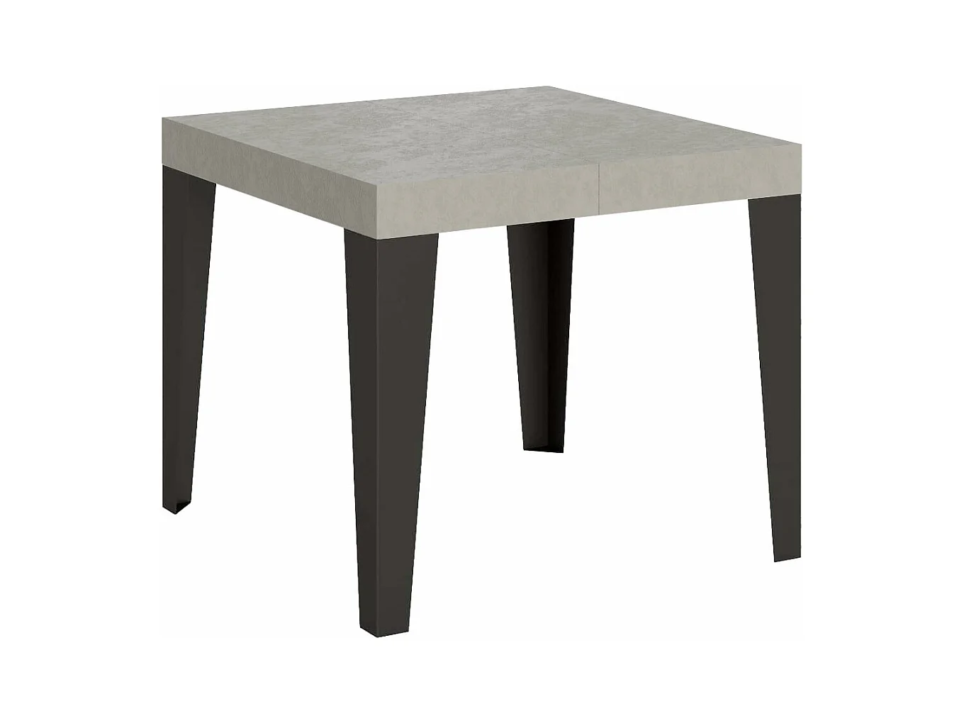 Table extensible 90x90/246 cm Flame cachemire pieds anthracite