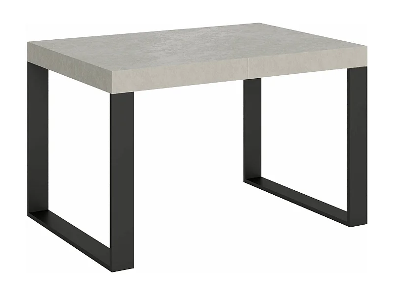Table extensible 90x140/400 cm Tecno cachemire pieds anthracite