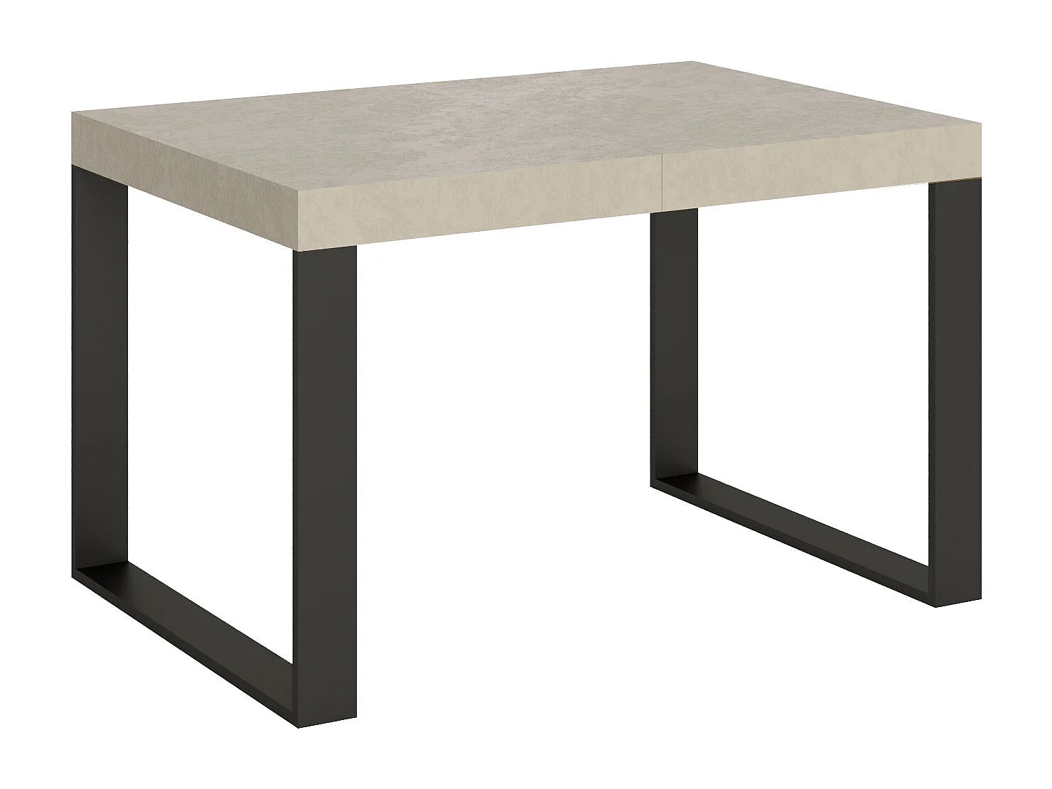 Table extensible 140/400x90 cm Tecno cachemire pieds anthracite