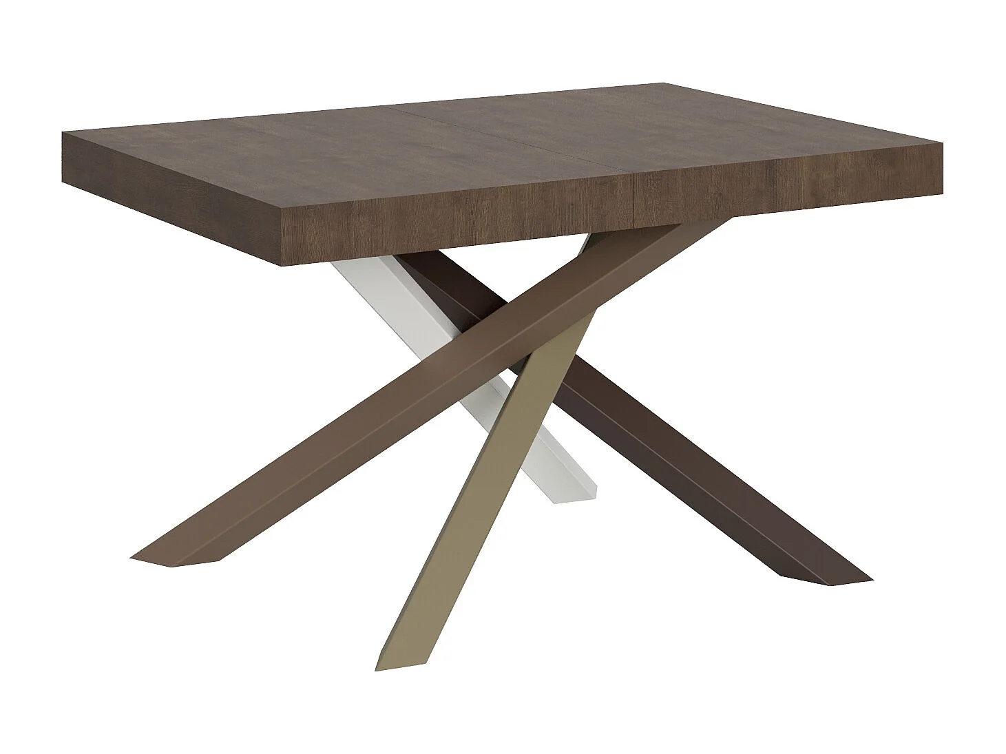 Udtræksbord 140/400x90 cm Volantis valnød flerfarvede ben 4/C