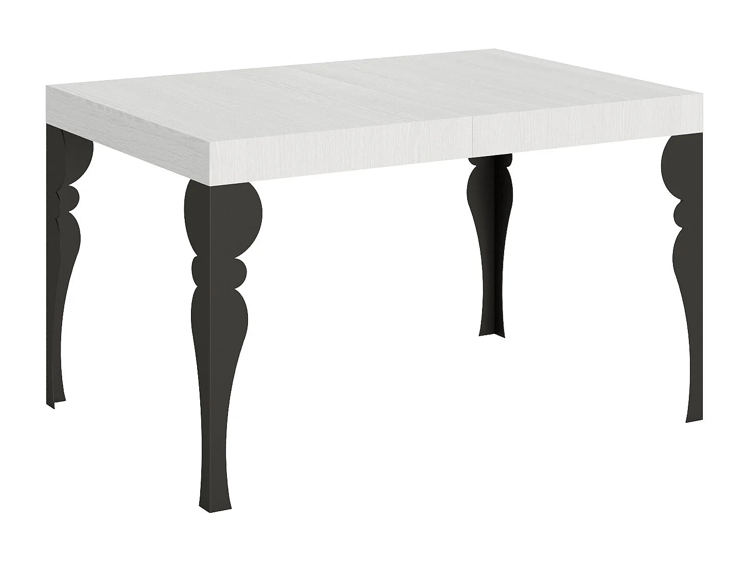 Paxon udtræksbord 140/400x90 cm hvid ask antracit ben