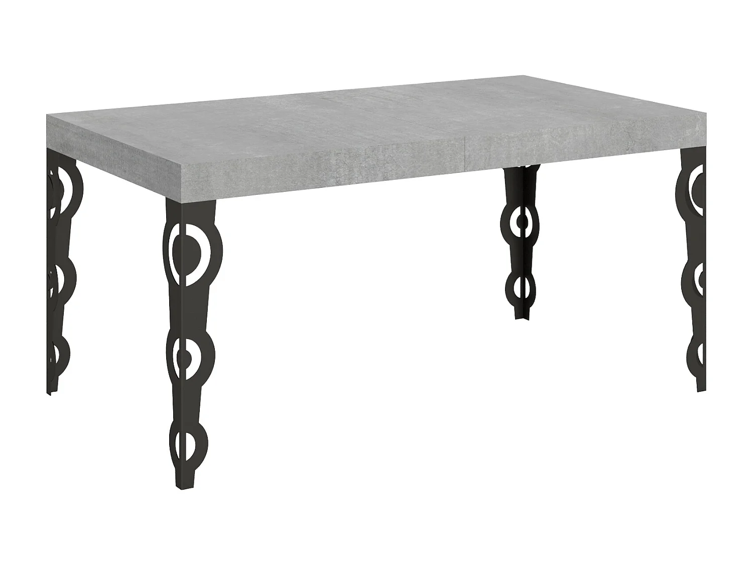 Karamay extendable table 160/244x80 cm concrete anthracite legs
