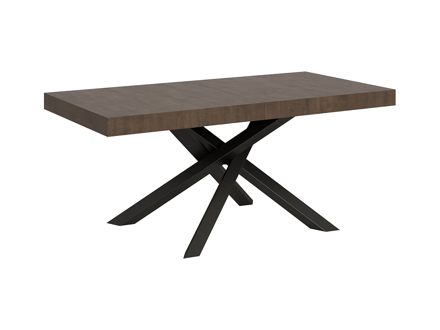 Ausziehtisch 200/460x90 cm Volantis Walnuss Beine anthrazit