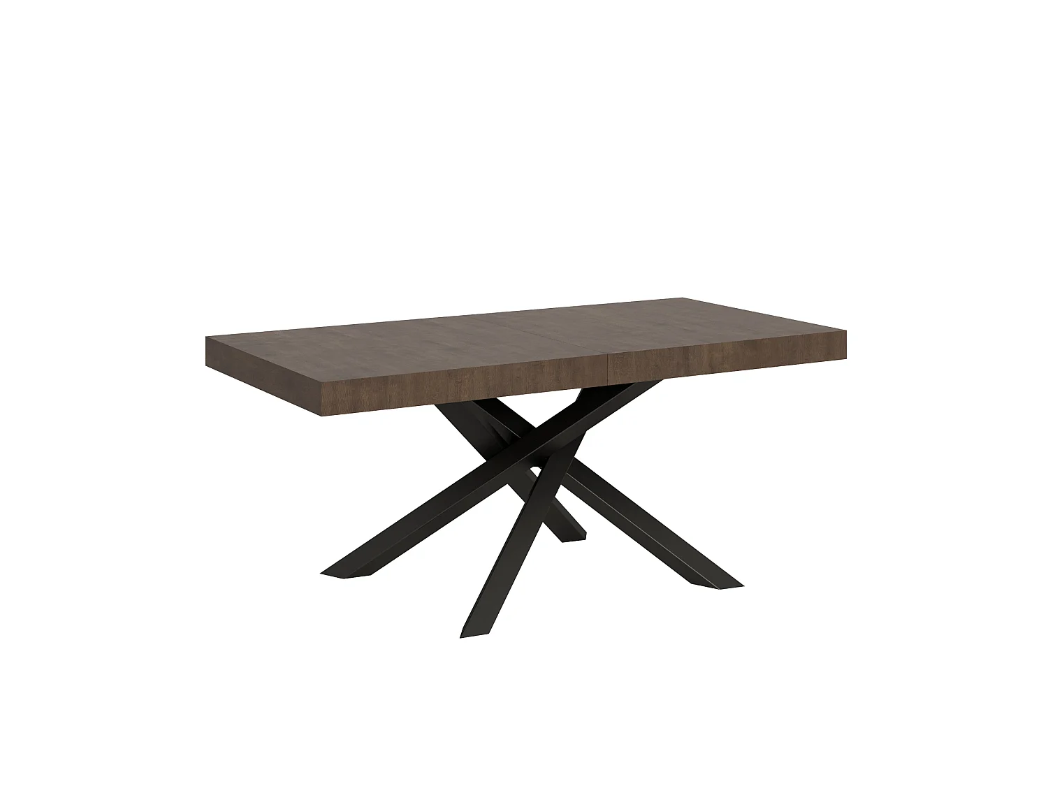 Ausziehtisch 200/460x90 cm Volantis Nussbaum Tischbeine Anthrazit
