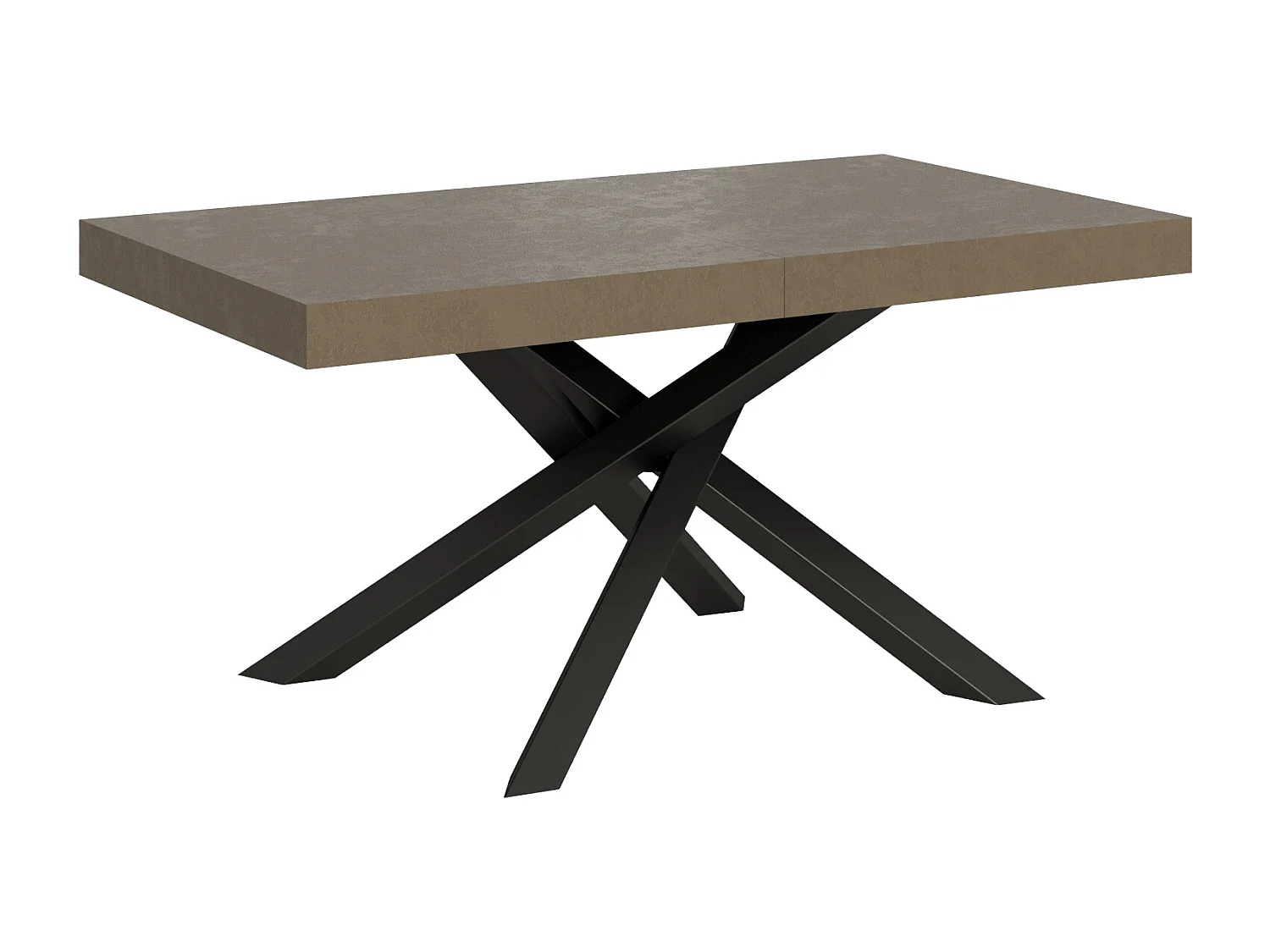Volantis duifgrijze uitschuifbare tafel 160/420x90 cm met antraciet poten