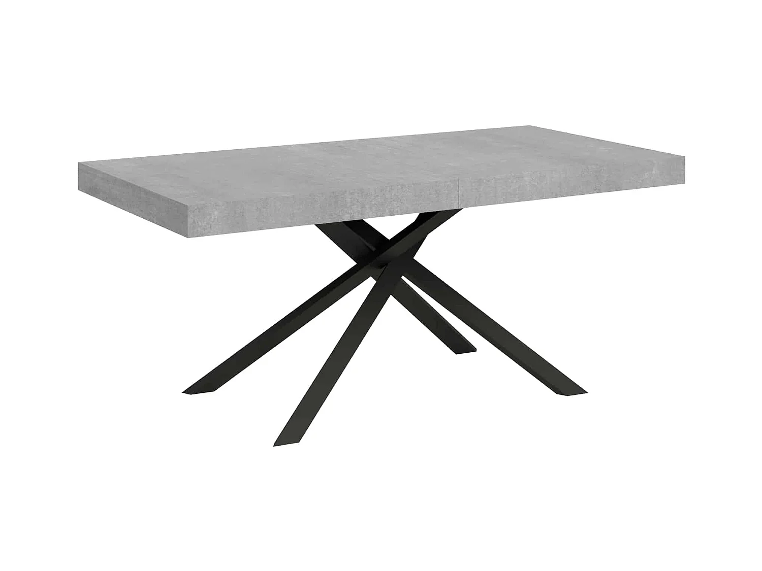 Uitschuifbare tafel 90x200/460cm Karida cement frame antraciet