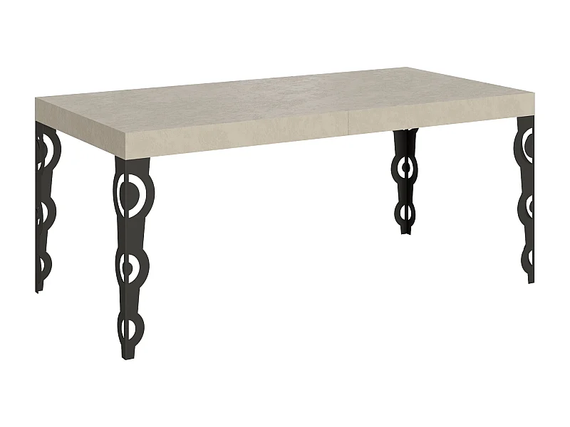Mesa extensible 200/460x90 cm Karamay cachemira patas antracita