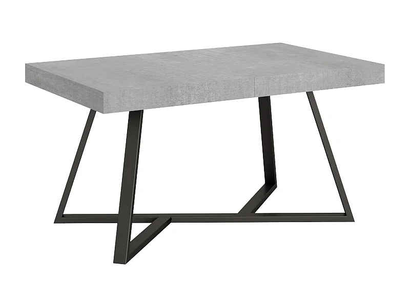 Uitschuifbare tafel 90x140/244 cm Booster cement frame antraciet
