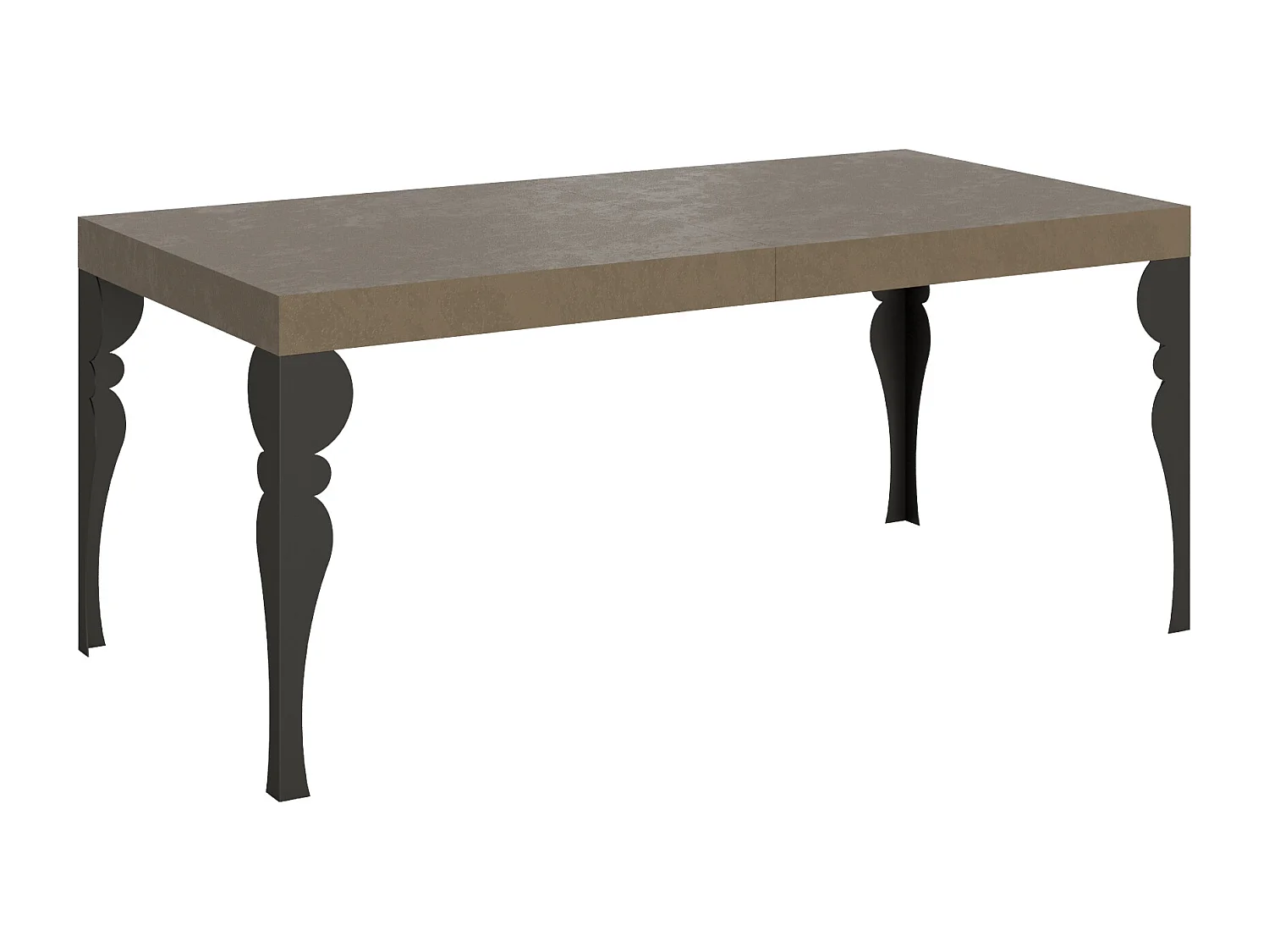 Stół rozkładany Paxon 200/460x90 cm w kolorze gołębiej szarości z nogami w kolorze antracytowym