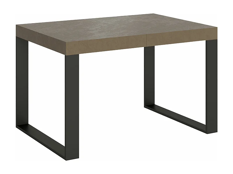 Table extensible 90x120/224 cm Tecno taupe pieds anthracite