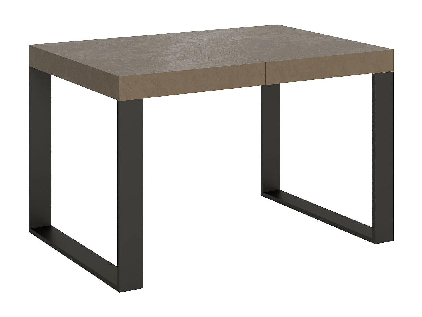 Tecno udtræksbord 120/224x90 cm duegrå med antracitben