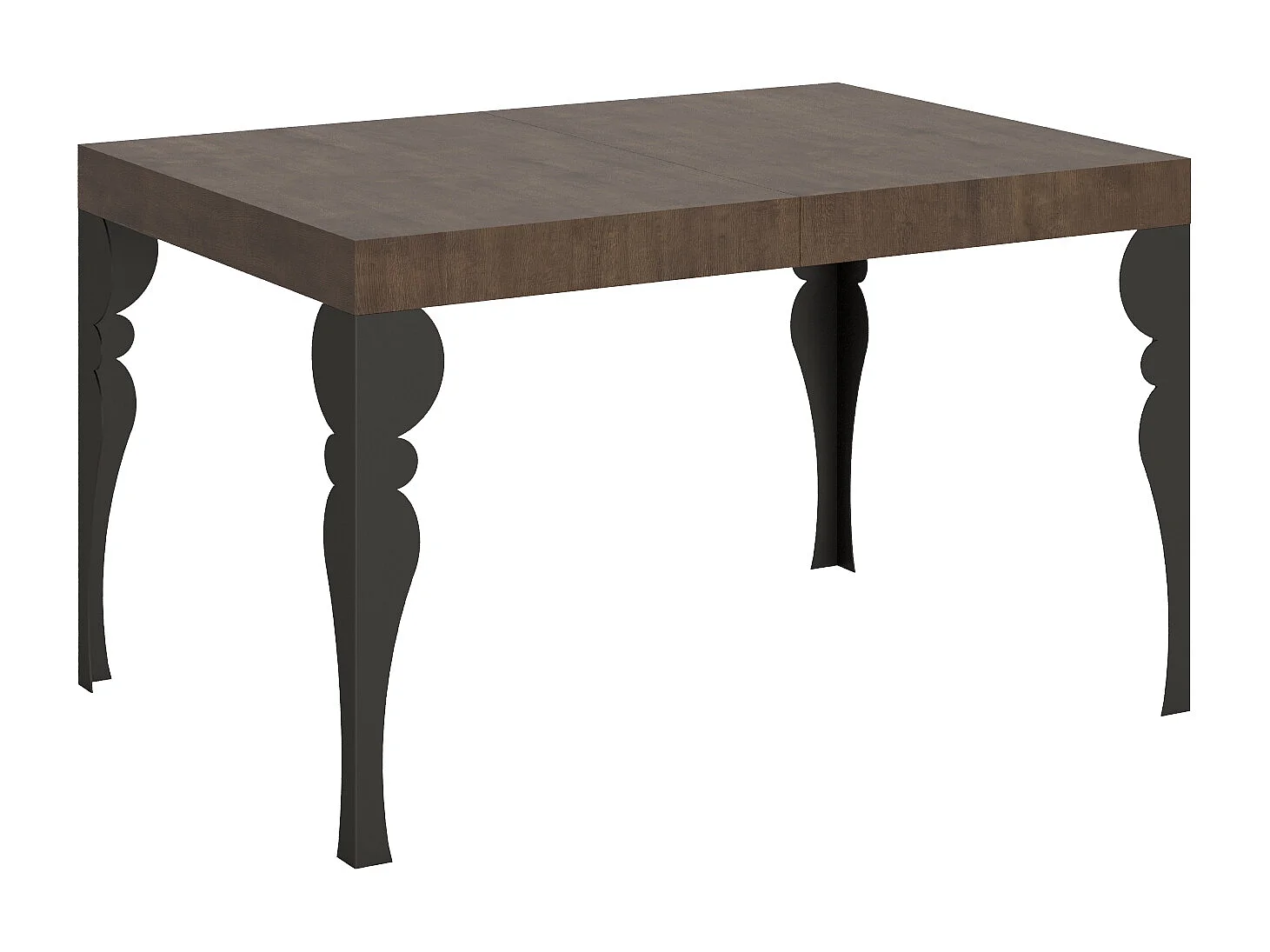 Paxon udtræksbord 140/400x90 cm valnød antracit ben