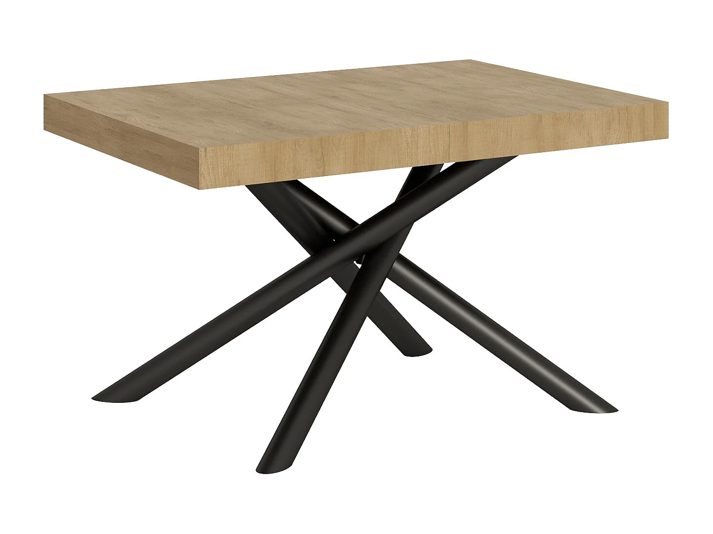 Mesa de jantar extensível 90x140/400 cm Famas Carvalho Natural quadro Antracite