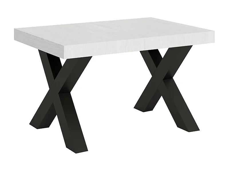 Mesa de jantar extensível 90x140/244 cm Traffic Cinza Branca quadro Antracite