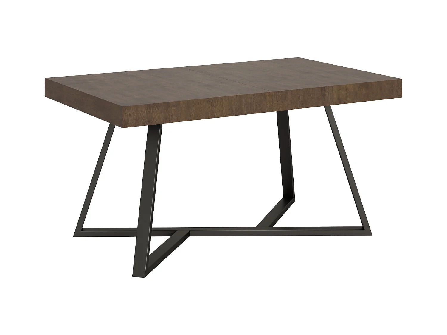 Uitschuifbare tafel 90x160/420 cm Booster walnoot frame antraciet