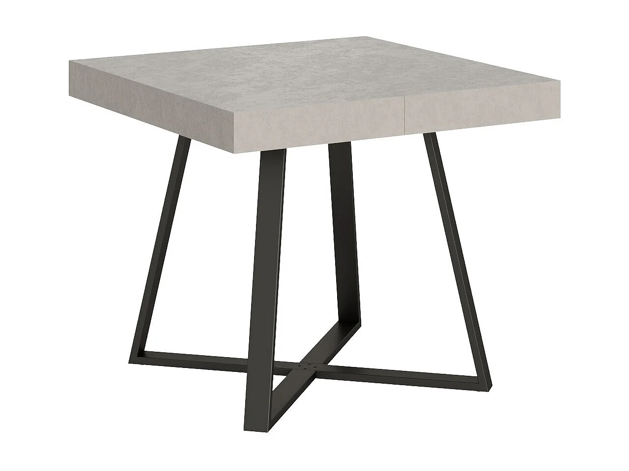 Mesa extensible 90x90/194 cm Abbraccio cachemira patas antracita