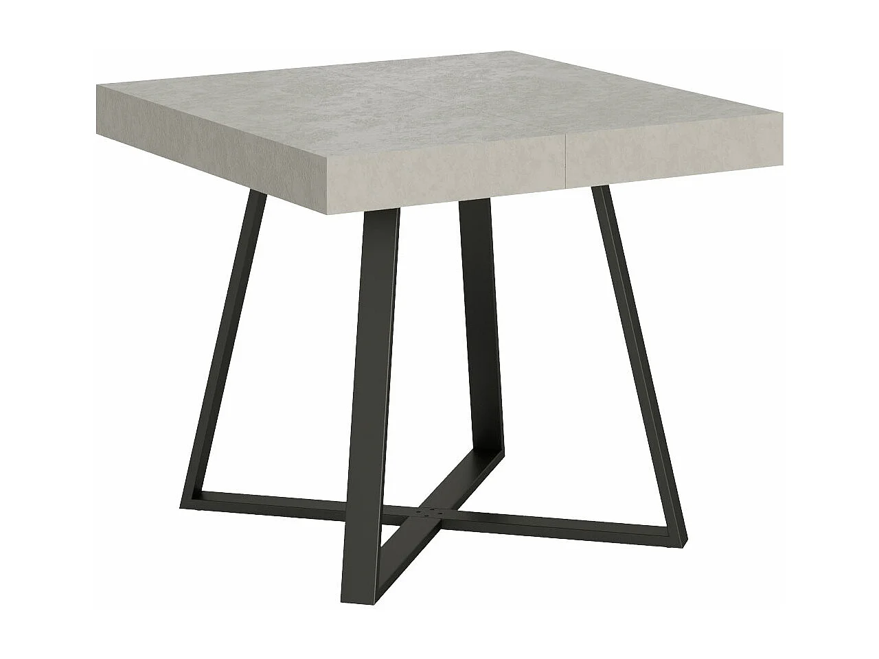 Mesa extensible 90x90/194 cm Abbraccio cachemira patas antracita