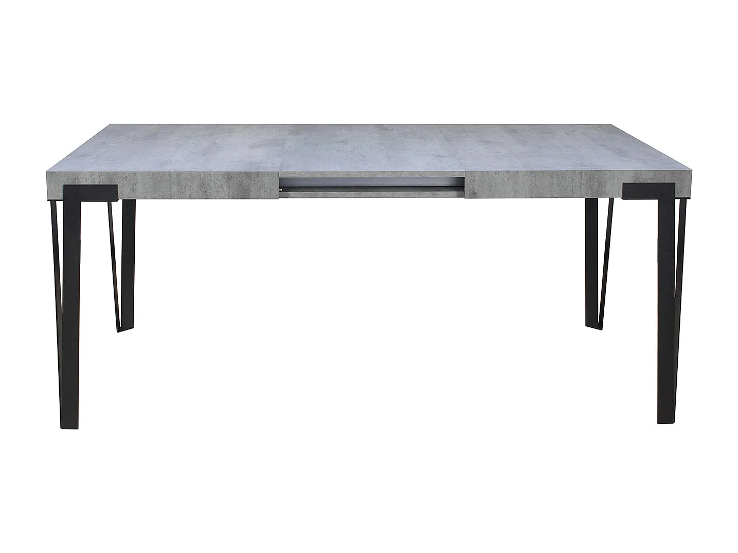 Table extensible 90x200/304 cm Rio Gris Béton cadre Anthracite