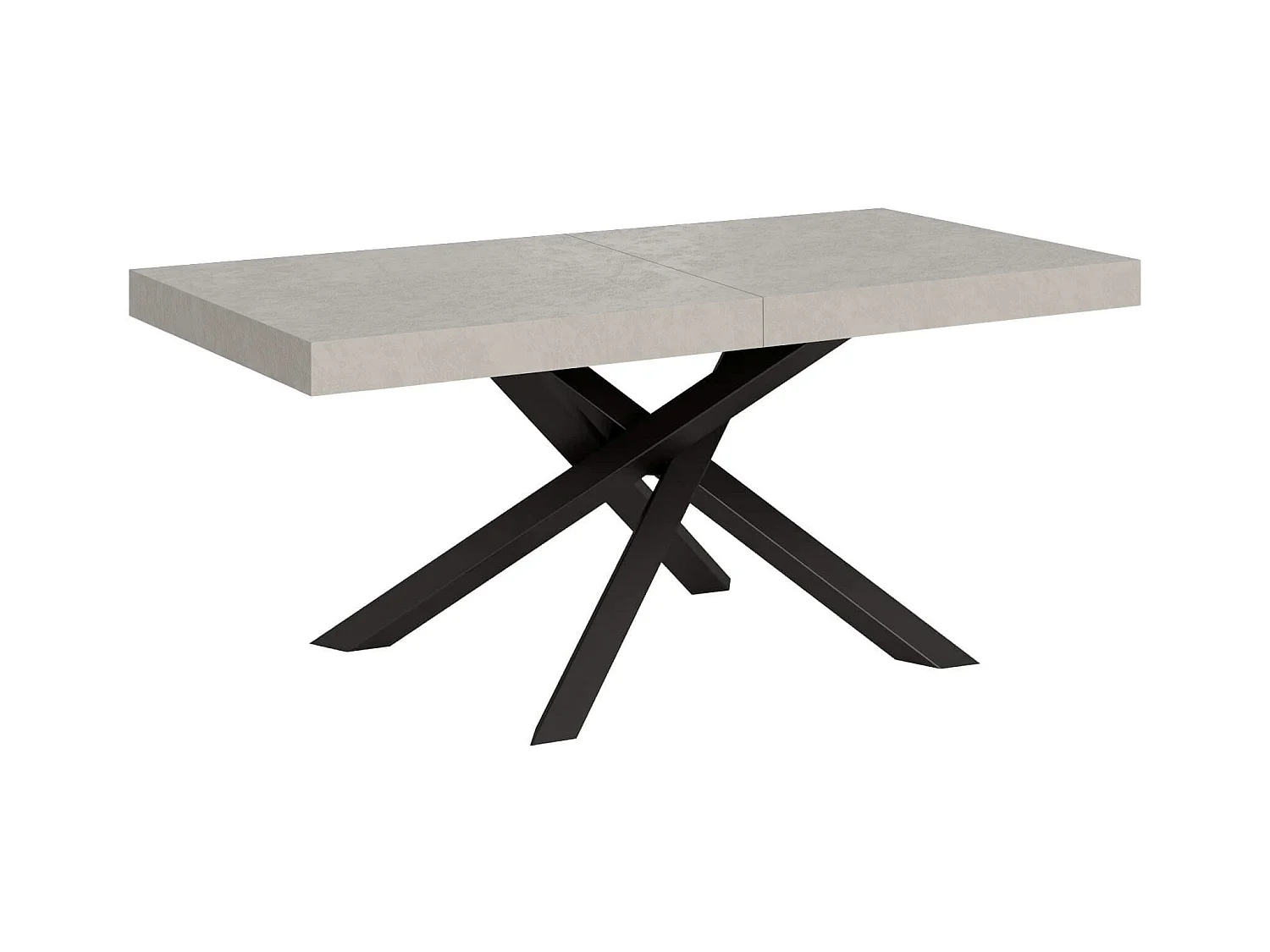 Table extensible 90x200/460 cm Volantis cachemire pieds anthracite
