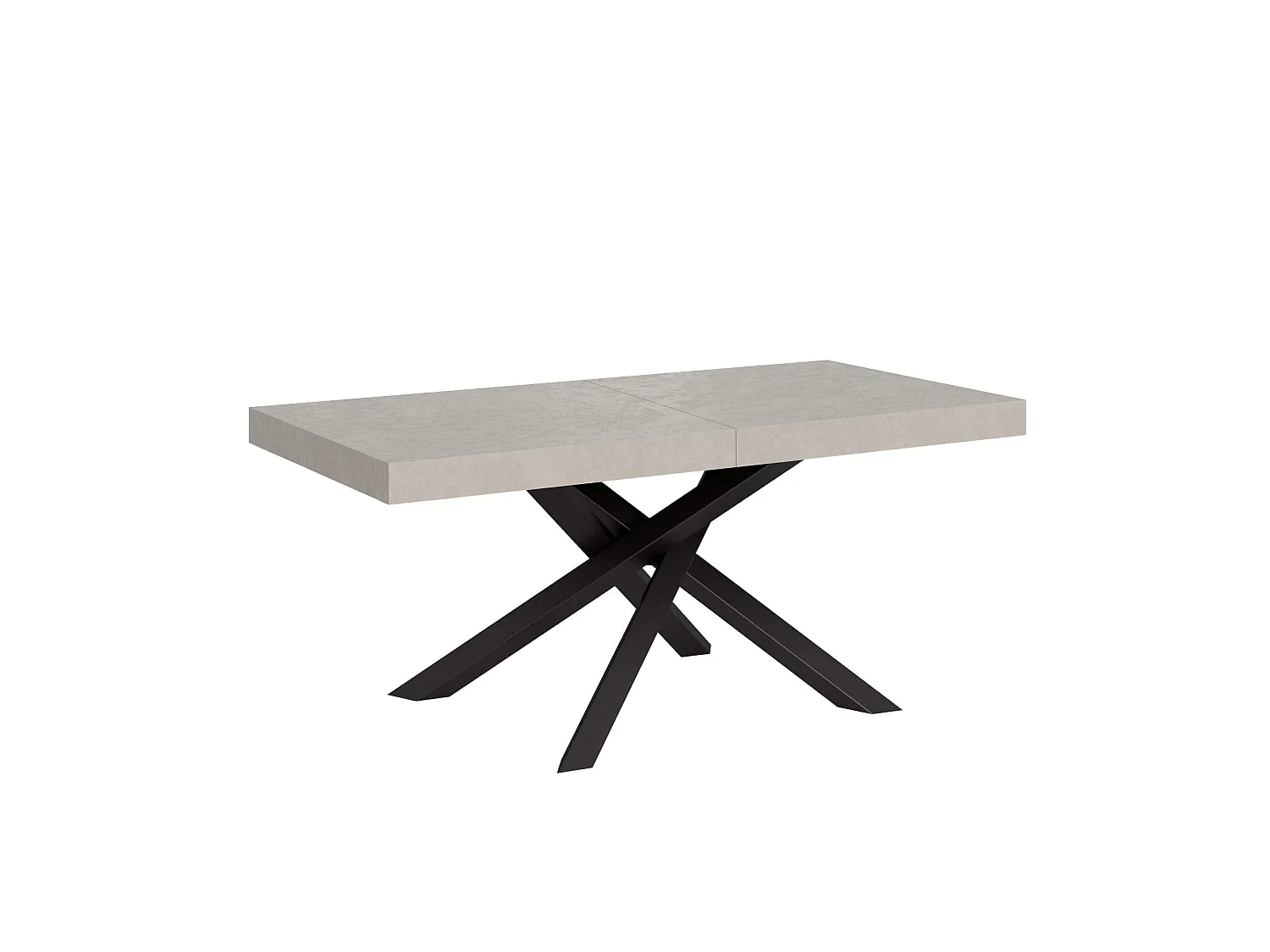 Table extensible 200/460x90 cm Volantis cachemire pieds anthracite