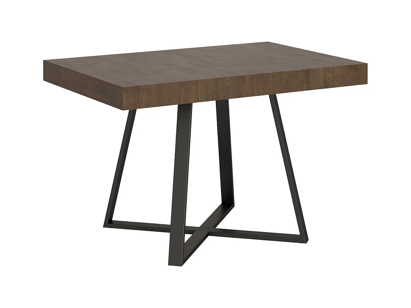 Table extensible 90x120/224 cm Abbraccio noyer pieds anthracite