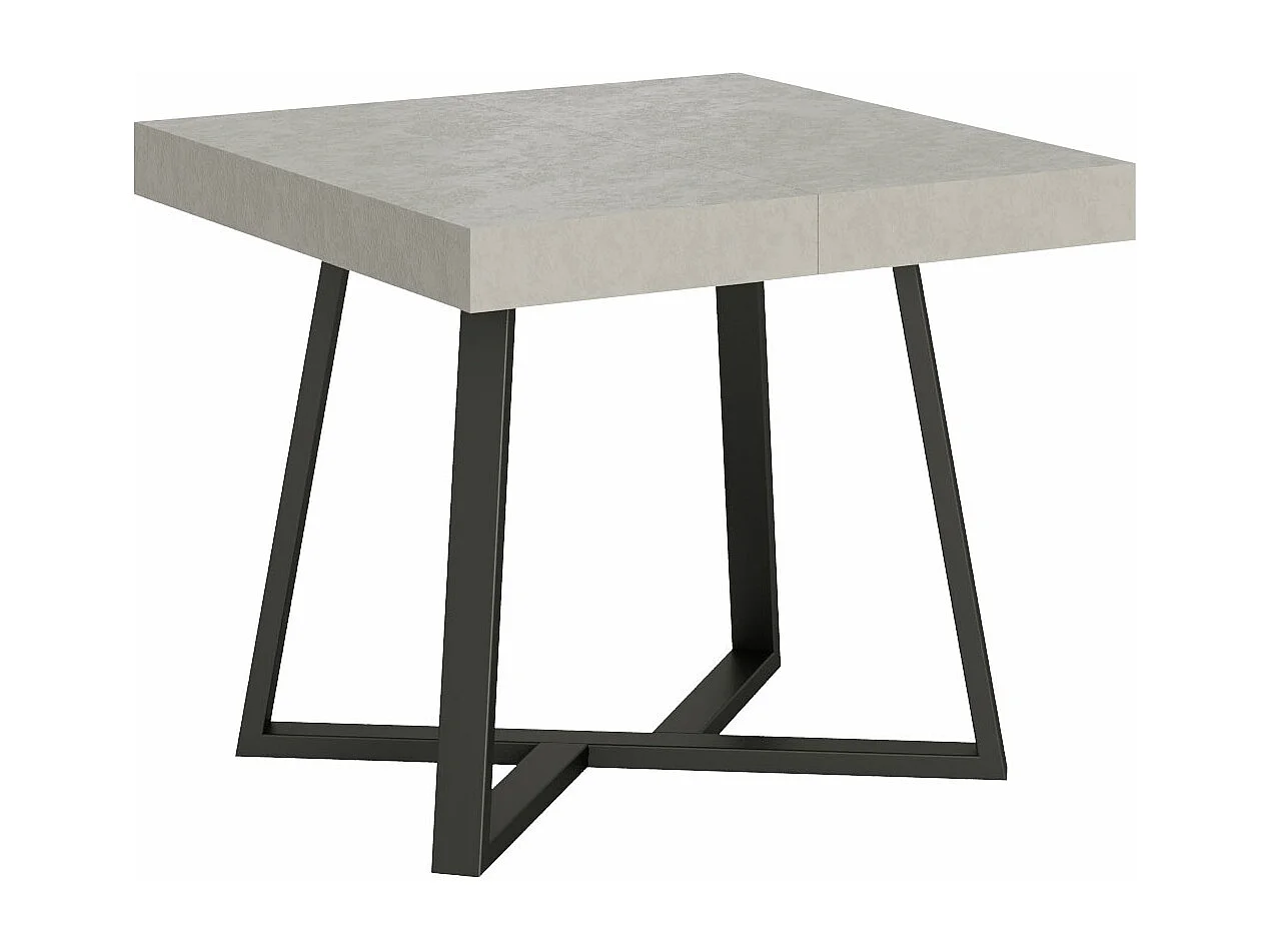 Mesa extensible 90x90/194 cm Zeplir cachemira patas antracita