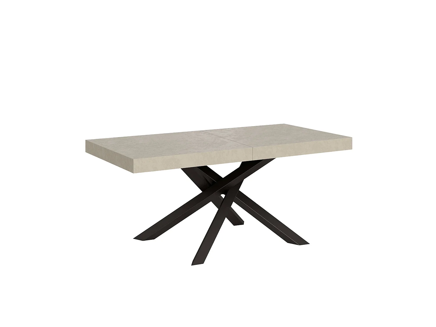 Table extensible 180/284x90 cm Volantis cachemire pieds anthracite