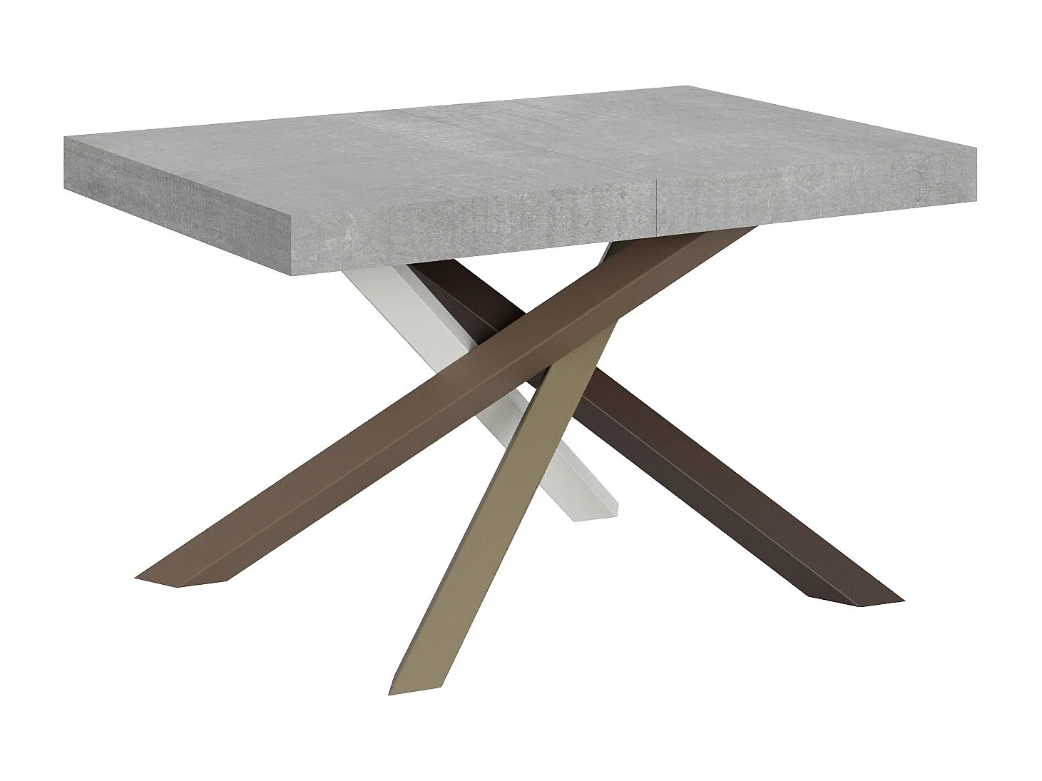 Udtræksbord 140/400x90 cm Volantis beton flerfarvede ben 4/C