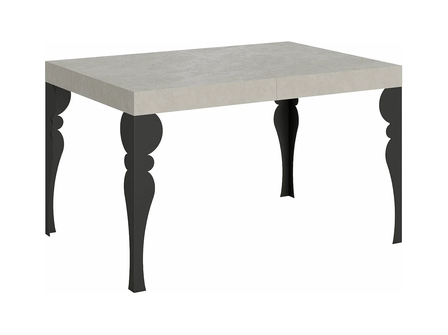 Table extensible 90x120/224 cm Paxon cachemire pieds anthracite