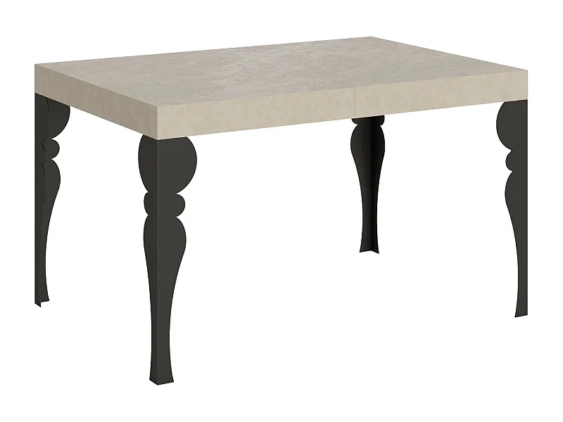 Table extensible 120/224x90 cm Paxon cachemire pieds anthracite
