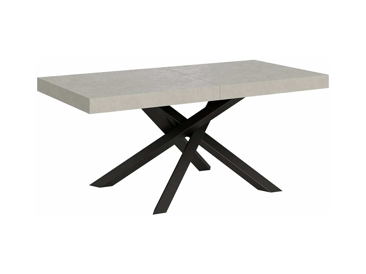 Table extensible 90x180/440 cm Volantis cachemire pieds anthracite