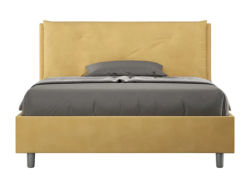 coffre rembourré 140x210 microfibre ocre Appia Large