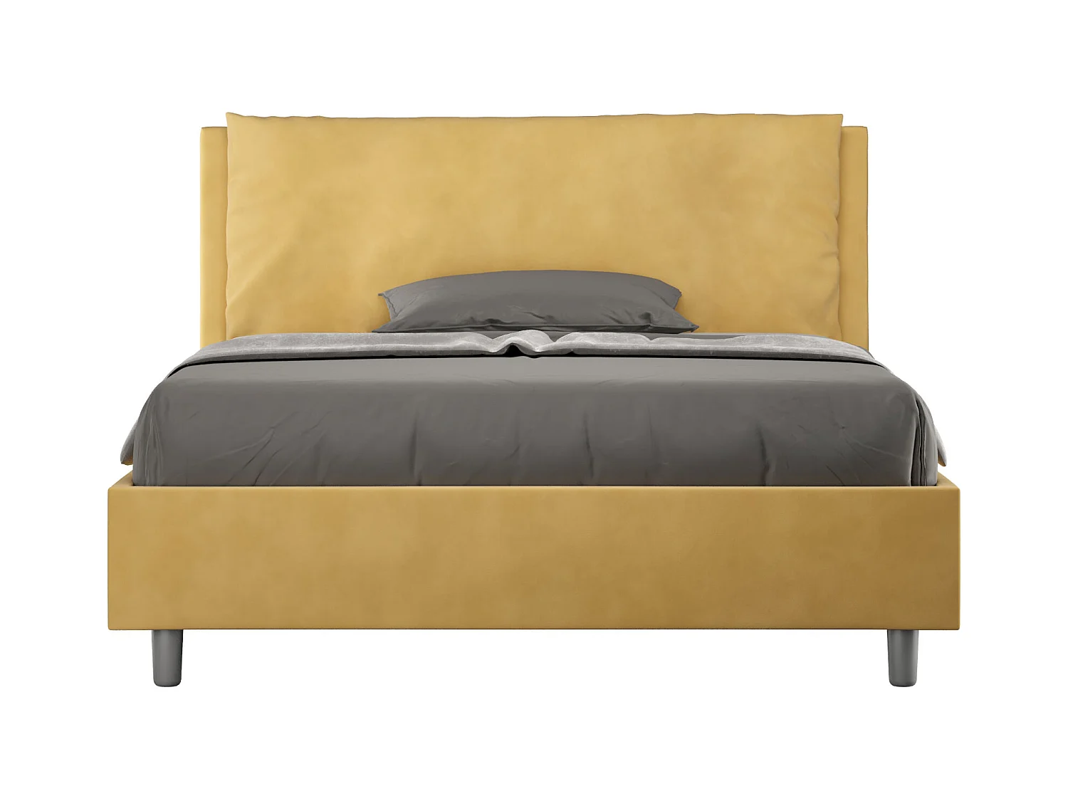 coffre rembourré 140x210 microfibre ocre Antea Large