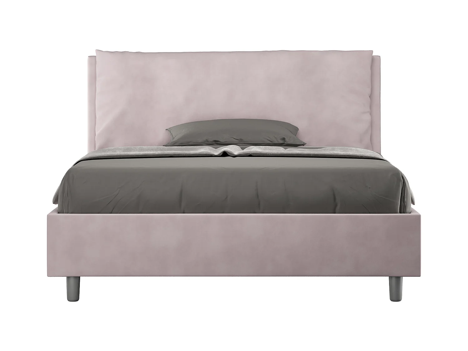 Gestoffeerd bed 140x200 met opbergruimte microvezel lila Antea Large