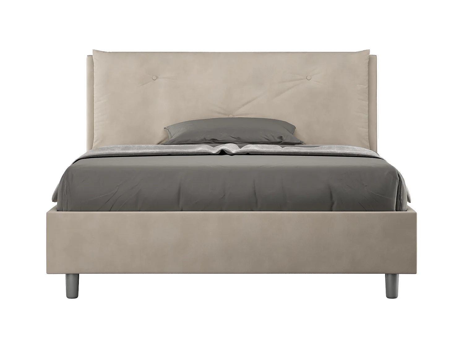 Gestoffeerd bed 140x190 met opbergruimte microvezel zand Appia Large