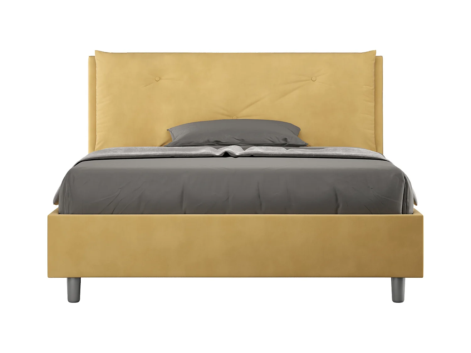 Gestoffeerd bed 140x200 met opbergruimte microvezel oker Appia Large