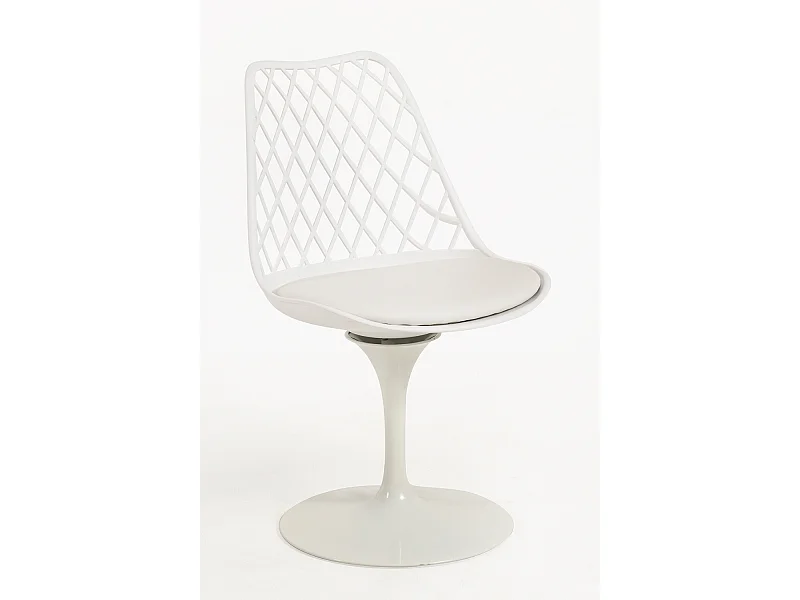 Silla de Escritorio sin brazos Podium Blanca - Diseño innovador - Ideal para Estudio y Oficinas